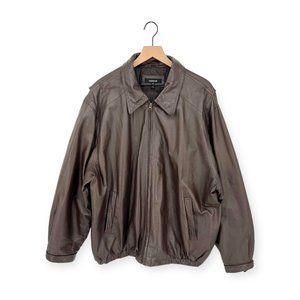 Vintage Colebrook Zip-Up Leather Jacket | Extra E… - image 1